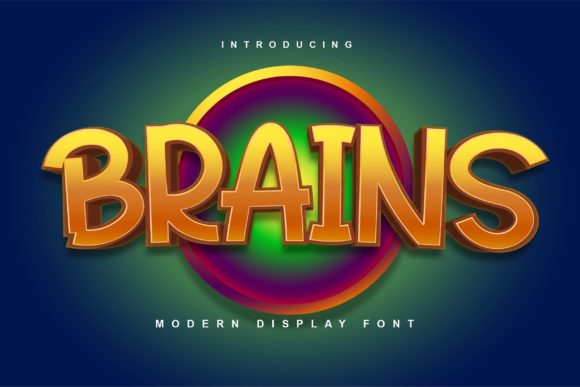 Brains: A Stylish Display Font for Creative Projects