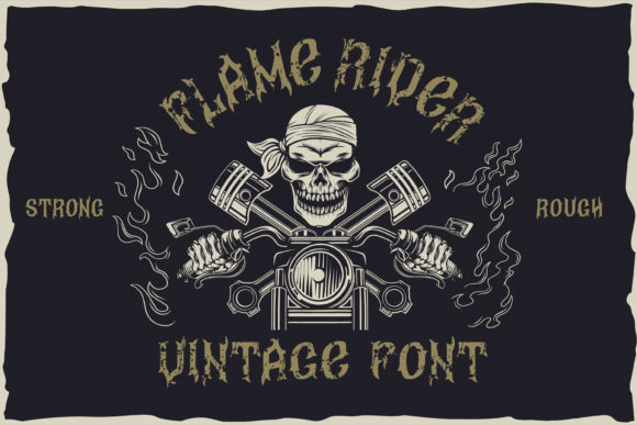Flame Rider: Bold Typography for High-Impact Branding